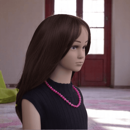 Cherry Blaze Necklace | 925 Silver & Pink Agate Stone - For Girl Kids | Includes: Necklace