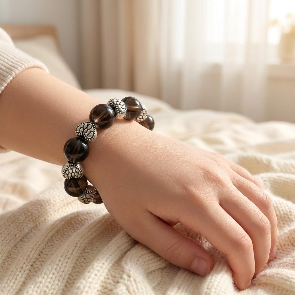 Dreamy Smokey Bracelet | Smokey Quartz - For Kids Girls | Includes: Bracelet