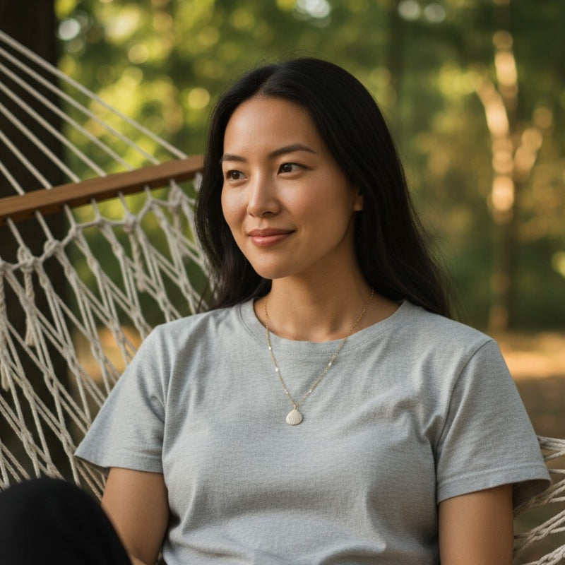 Cockle Shell Necklace | Natural Cockle Shell- For Women | Includes: Necklace