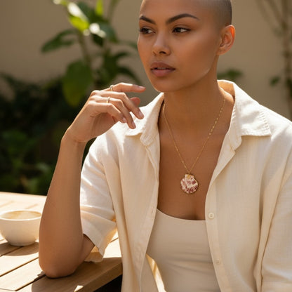 Calico scallop Necklace | Calico scallop Shell- For Women | Includes: Necklace