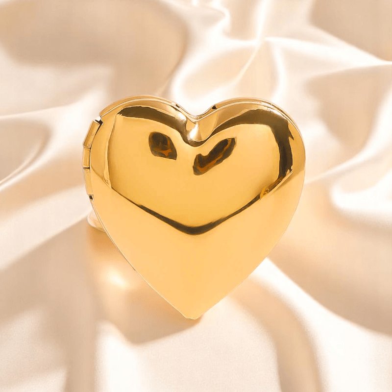Sweet Heart Ring | PVD 18K Gold Plated, Stainless Steel, Water Proof - For Women | Includes: Ring