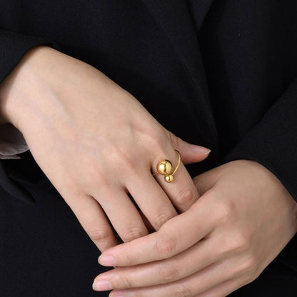 Magic Twist Adjustable Ring | 18K PVD Gold Plated- For Women | Includes: Ring