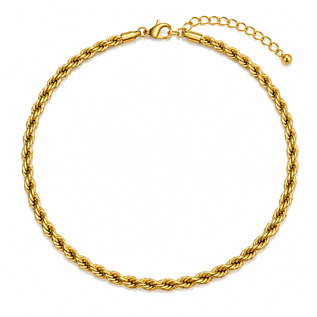 Twist BOLD ROPE CHAIN Necklace | Gold-Tone - For Women | Includes: Necklace