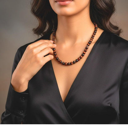 Grounded Flame Necklace | Red Tiger Eye Stone - For All | Includes: Necklace