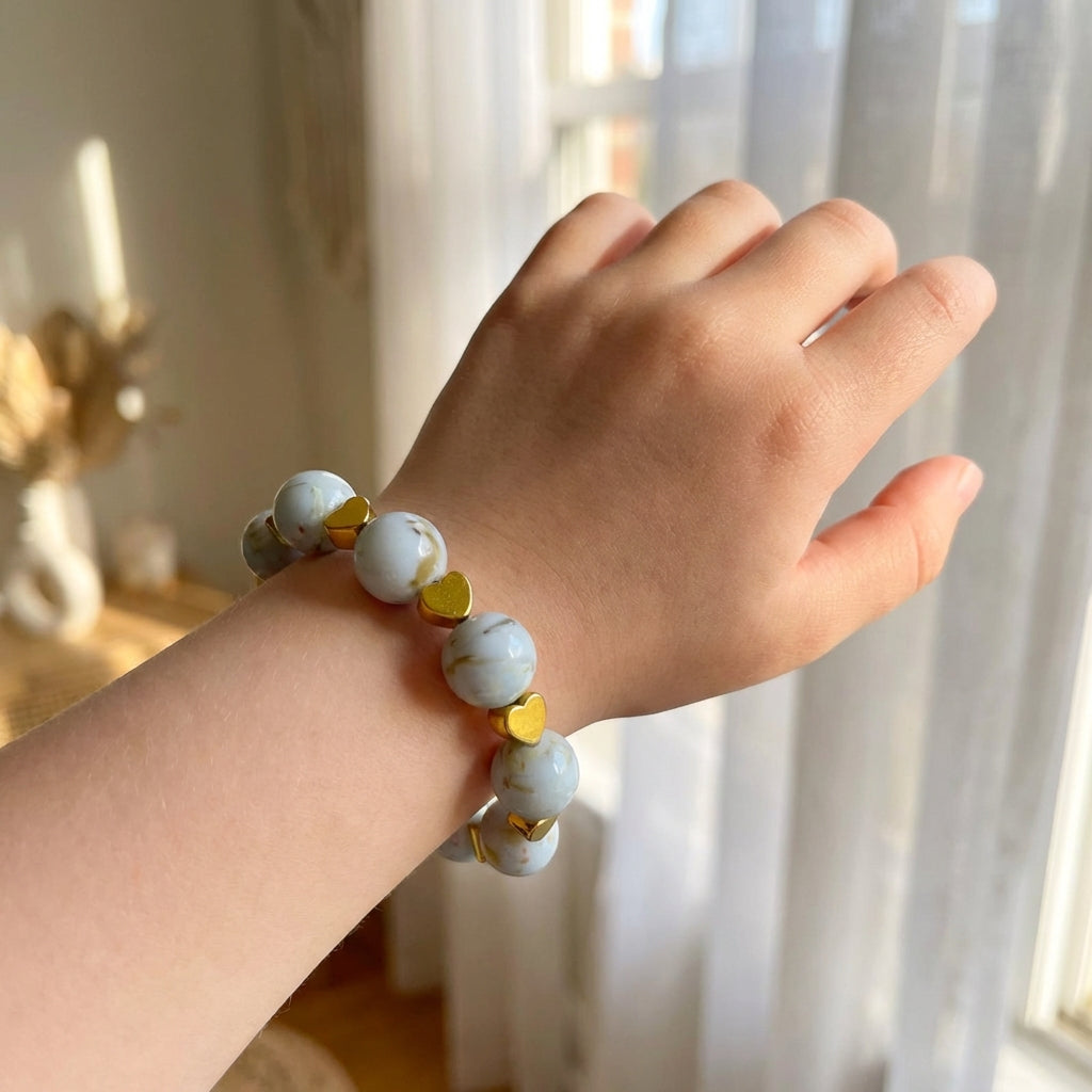 Pearl Glow Bracelet | Mother of Pearl - For Kids Girls | Includes: Bracelet