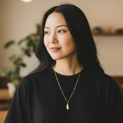 Whelk Shell Necklace | Common Whelk Shell- For Women | Includes: Necklace