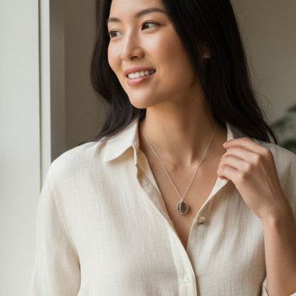 Chunky Whirl Courage Silverish Necklace | Tiger Eye - For Women | Includes: Necklace