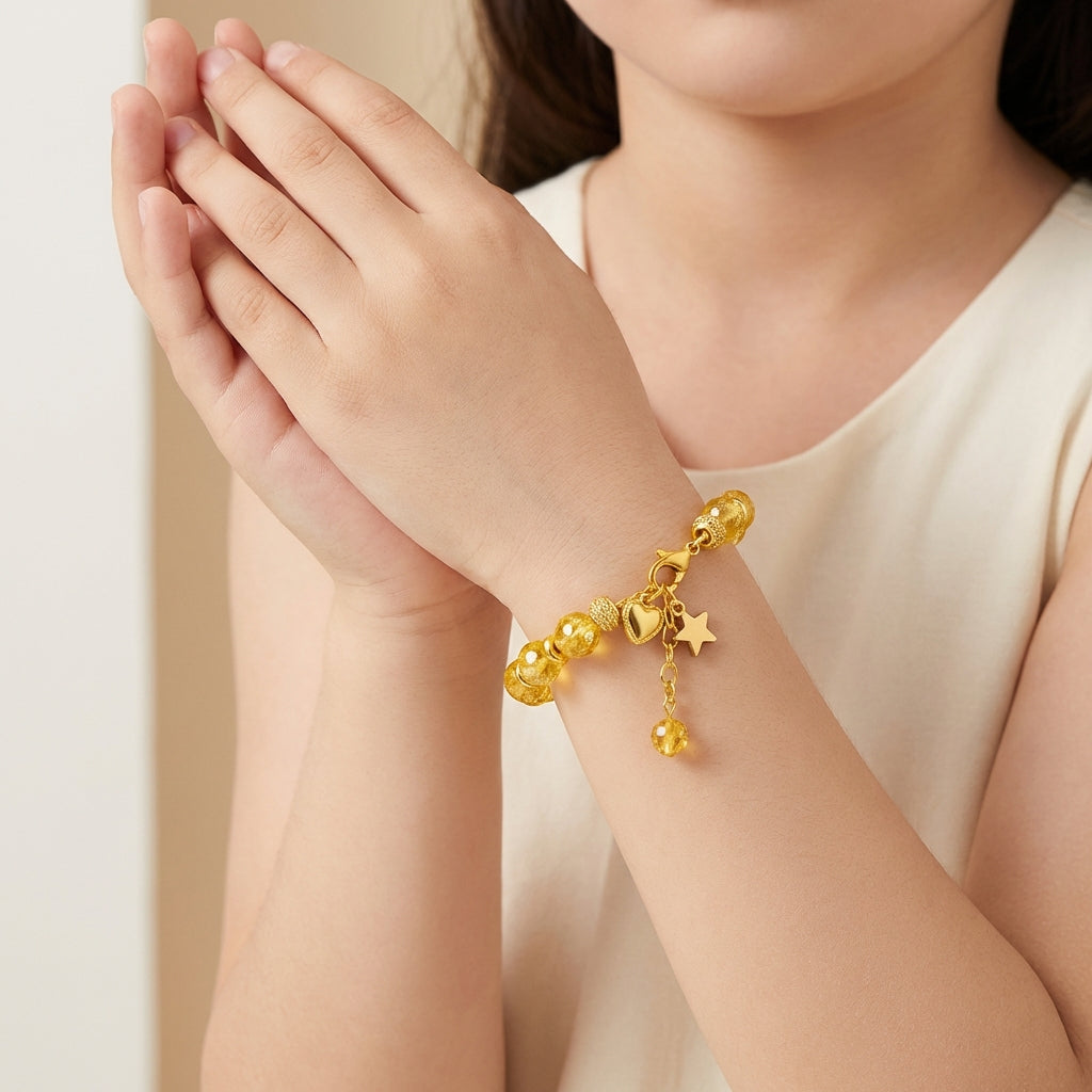 Sunny Citrine Bracelet | Citrine - For Kids Girls | Includes: Bracelet
