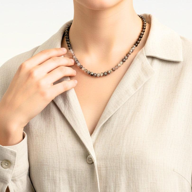 Horizon Necklace | Botswana Stone - For All | Includes: Necklace
