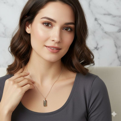 Aura Unlocked Necklace | PVD Plated &  Labradorite - For Women | Includes: Necklace
