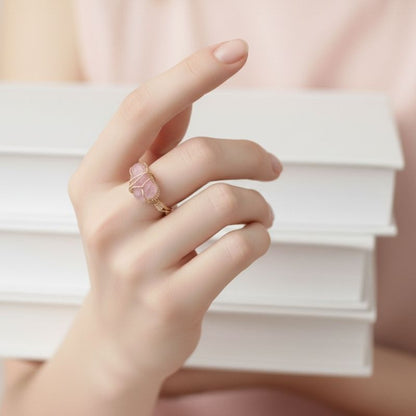 Aurora Luxe Ring | Fuchsia Crystal & PVD Gold - For Women | Includes: Ring