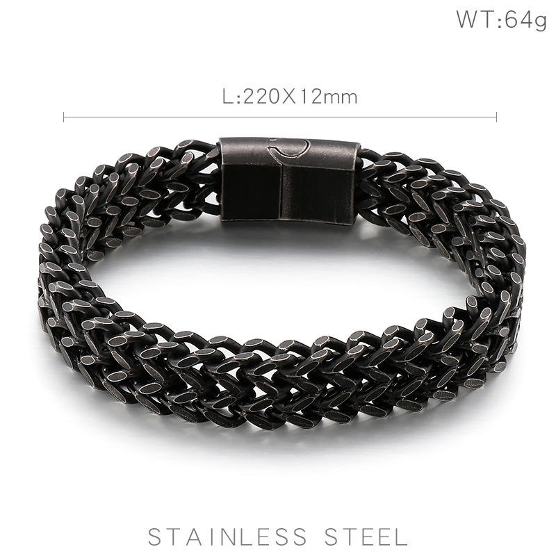 Mystic Black Bracelet | Stainless Steel - For Men | Includes: Bracelet