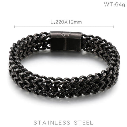 Mystic Black Bracelet | Stainless Steel - For Men | Includes: Bracelet