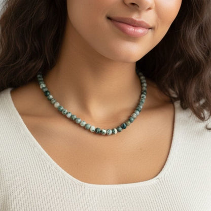 Bold Balance Necklace | Tree Agate - For Women | Includes: Necklace