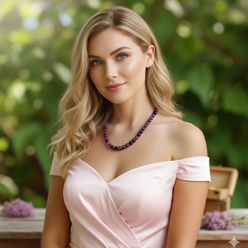 Bold Courage Necklace | Purple Emerald - For Women | Includes: Necklace