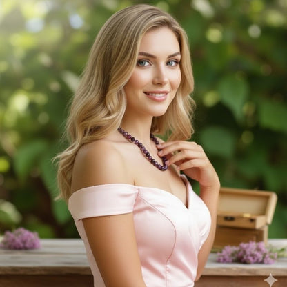 Bold Courage Necklace | Purple Emerald - For Women | Includes: Necklace