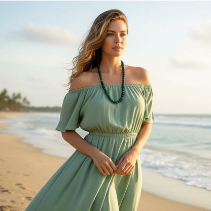 Bold Growth Necklace | Moss Agate - For Women | Includes: Necklace