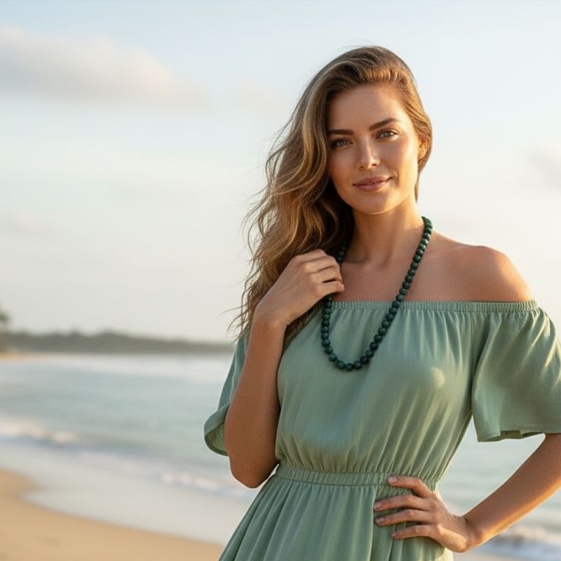 Bold Growth Necklace | Moss Agate - For Women | Includes: Necklace