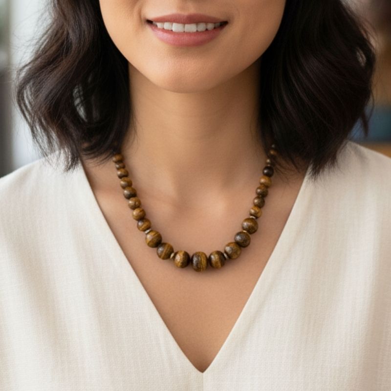 Bold Guardian Necklace | Tiger Eye Stone - For Women | Includes: Necklace