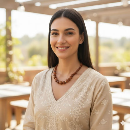 Bold Radiance Necklace | Red Tiger’s Eye Stone - For Women | Includes: Necklace