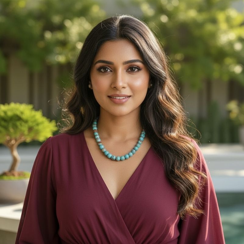 Bold Serenity Necklace | Aquamarine - For Women | Includes: Necklace