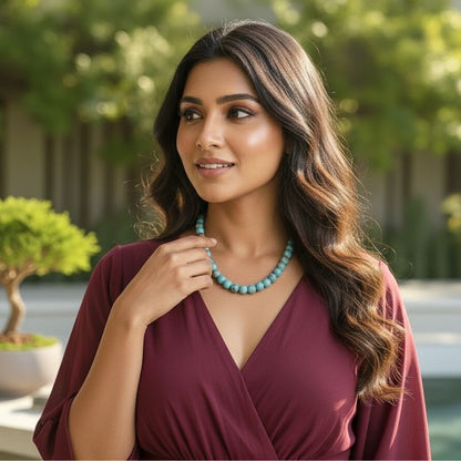 Bold Serenity Necklace | Aquamarine - For Women | Includes: Necklace