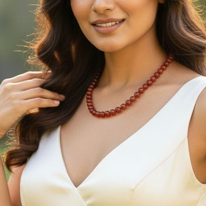 Bold Vitality Necklace | Carnelian - For Women | Includes: Necklace