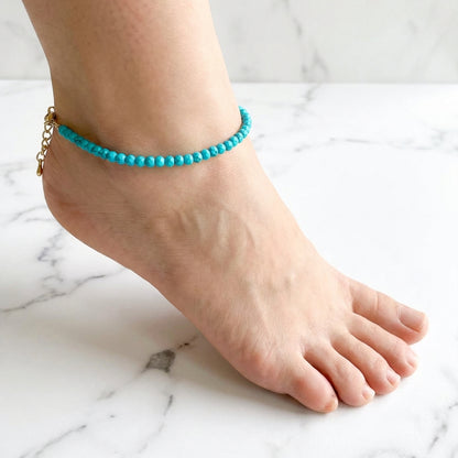 Boho Spirit Anklet | Turquoise Stone - For Women | Includes: Anklet