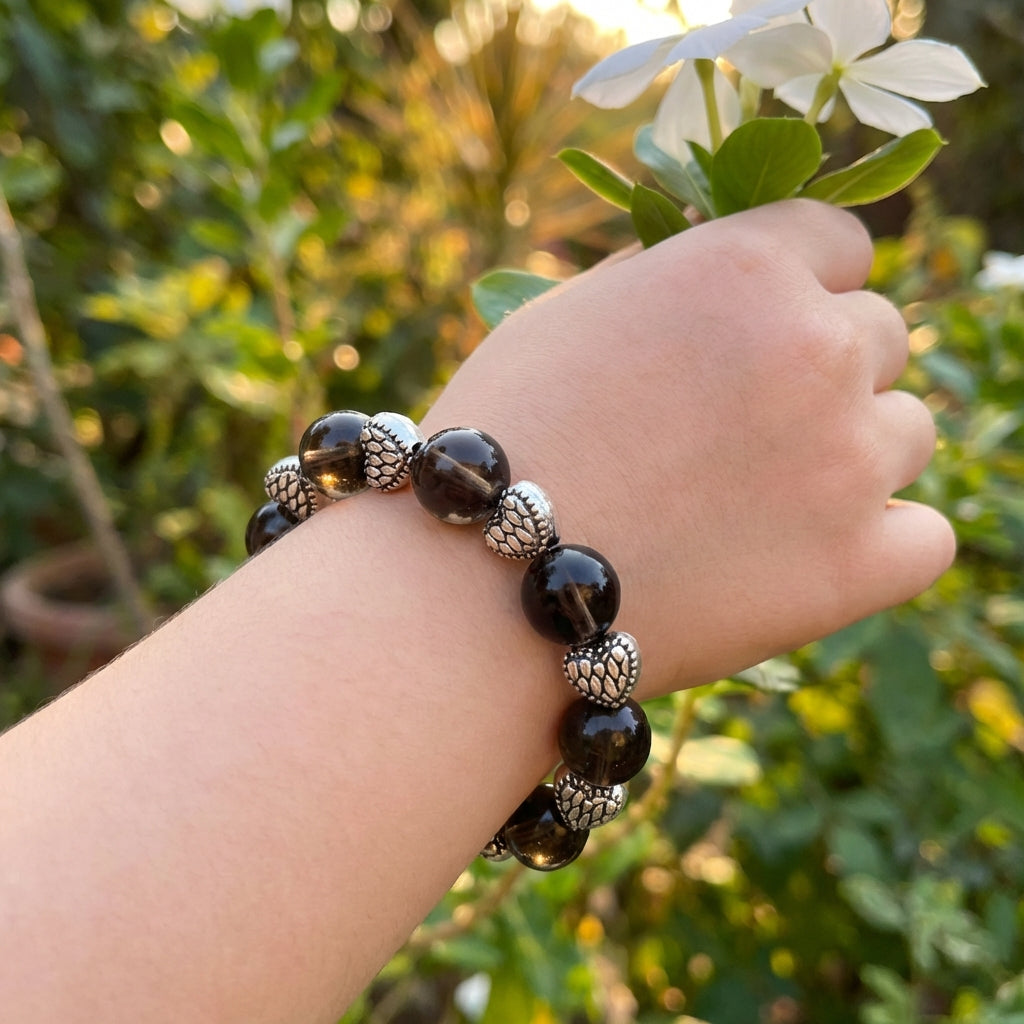 Dreamy Smokey Bracelet | Smokey Quartz - For Kids Girls | Includes: Bracelet