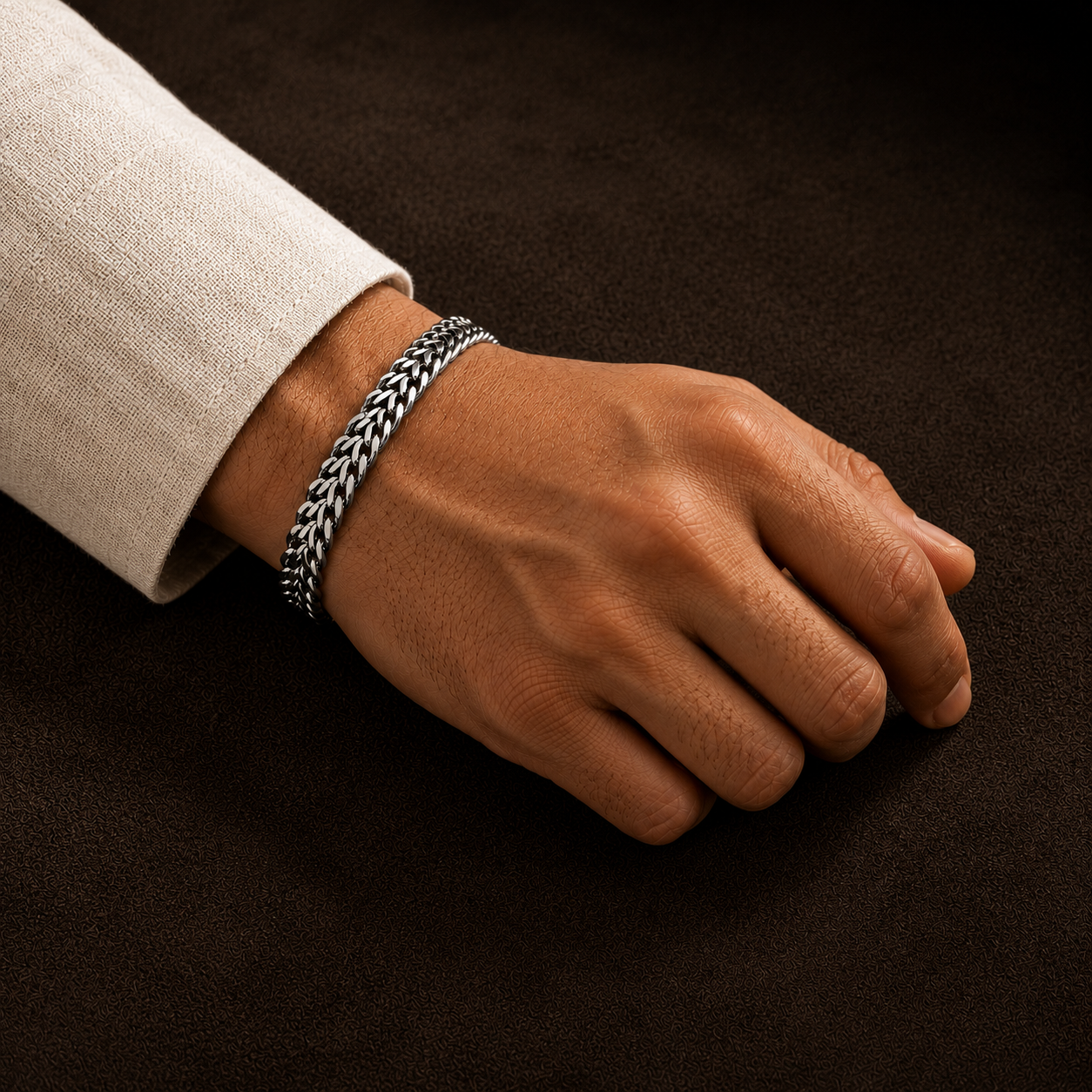 Modern Weaved Regular Flexi 6MM Steel Bracelet | TITANIUM STEEL- For Men | Includes: Bracelet
