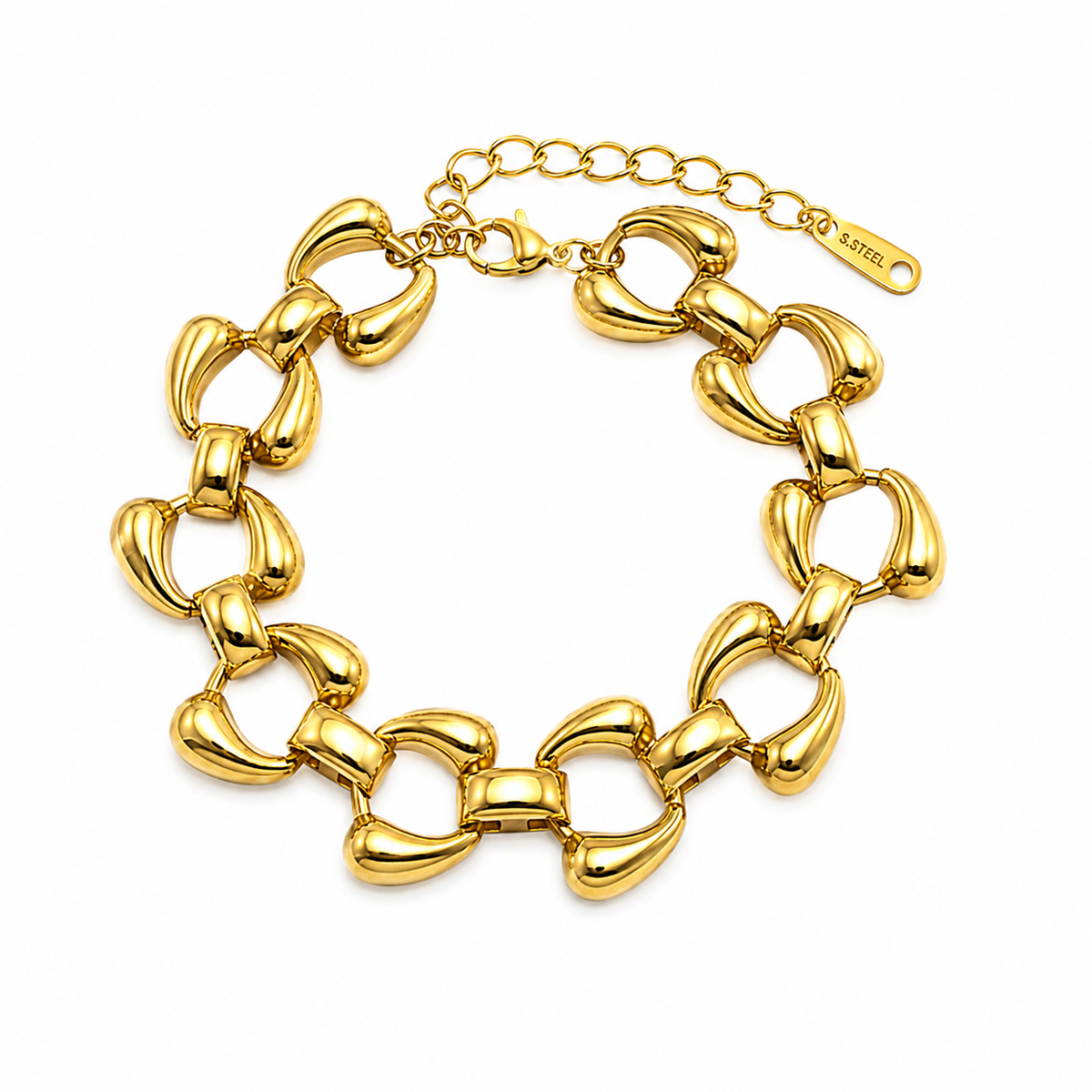 Sculpture BOLD CURVED LINK Bracelet | Gold-Tone - For Women | Includes: Bracelet