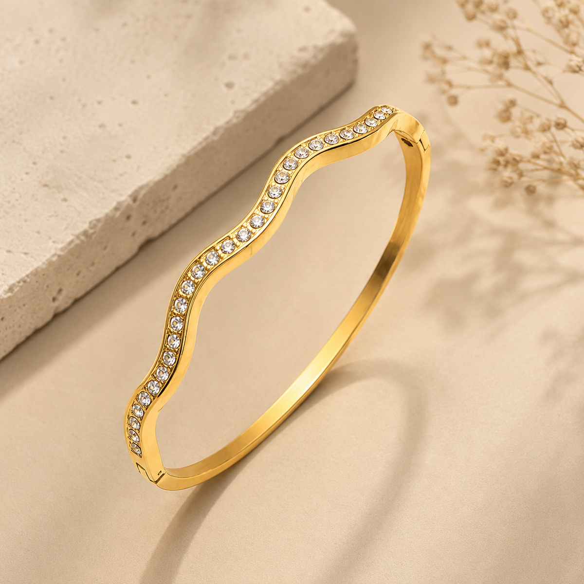Serpentine SLIM SPARKLE Bangle | Gold-Tone - For Women | Includes: Bangle