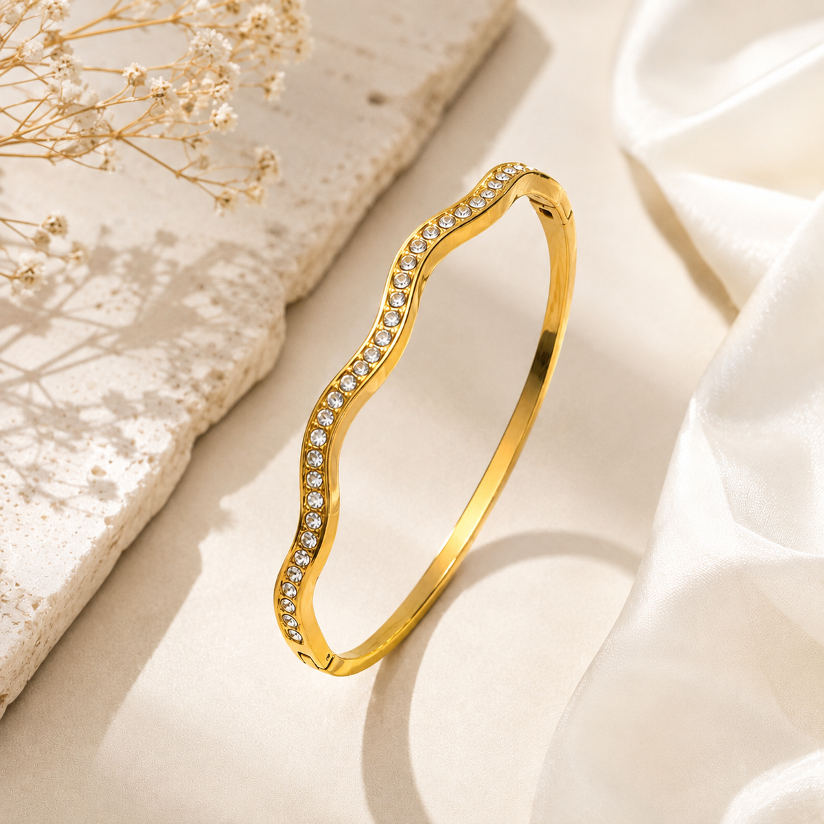 Serpentine SLIM SPARKLE Bangle | Gold-Tone - For Women | Includes: Bangle