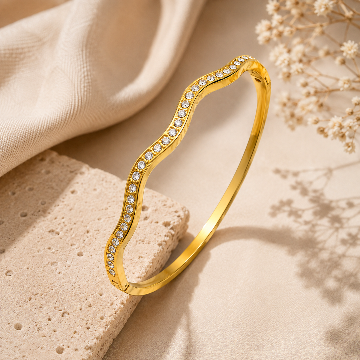 Serpentine SLIM SPARKLE Bangle | Gold-Tone - For Women | Includes: Bangle