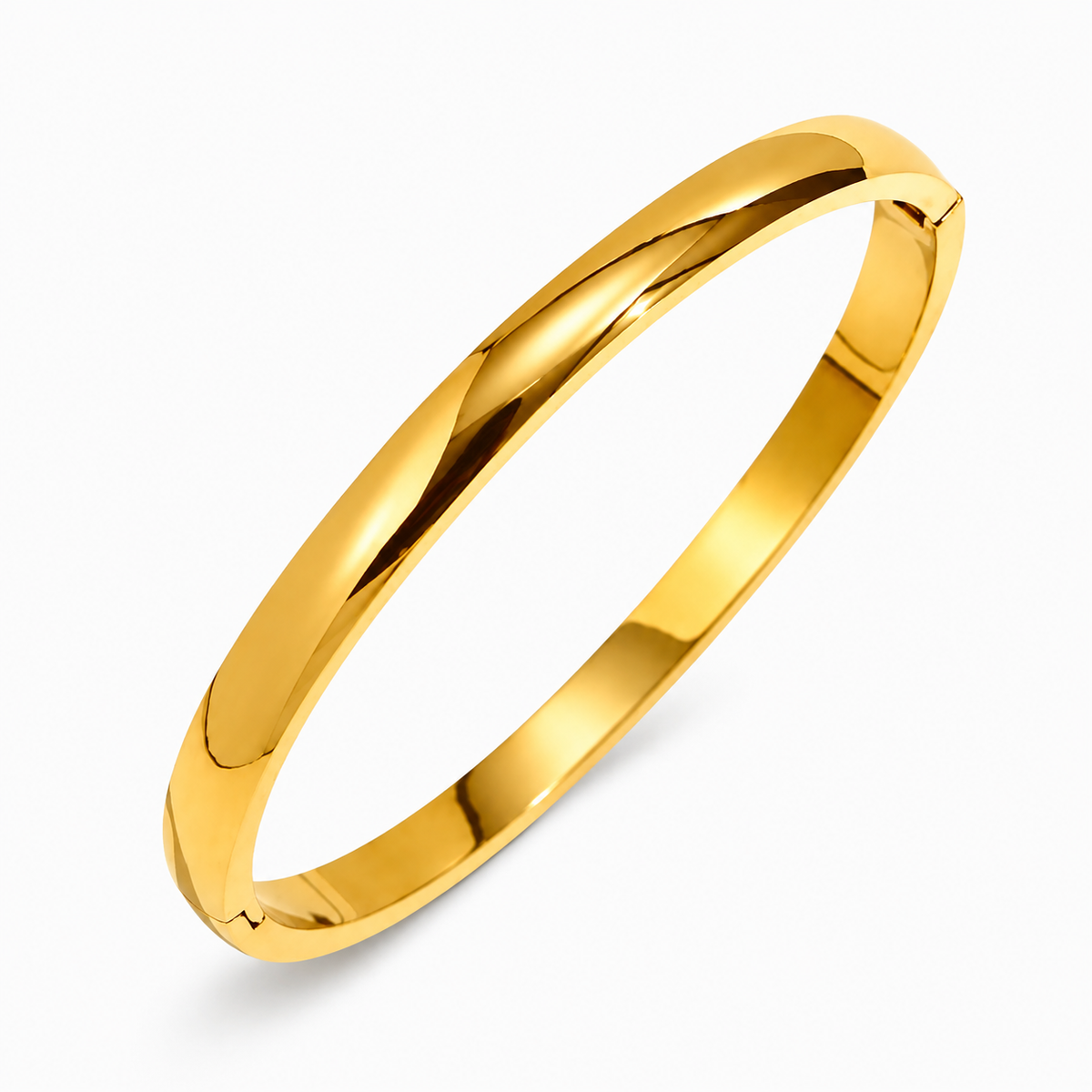 Contour ROUNDED POLISHED Bangle | Gold-Tone - For Women | Includes: Bangle