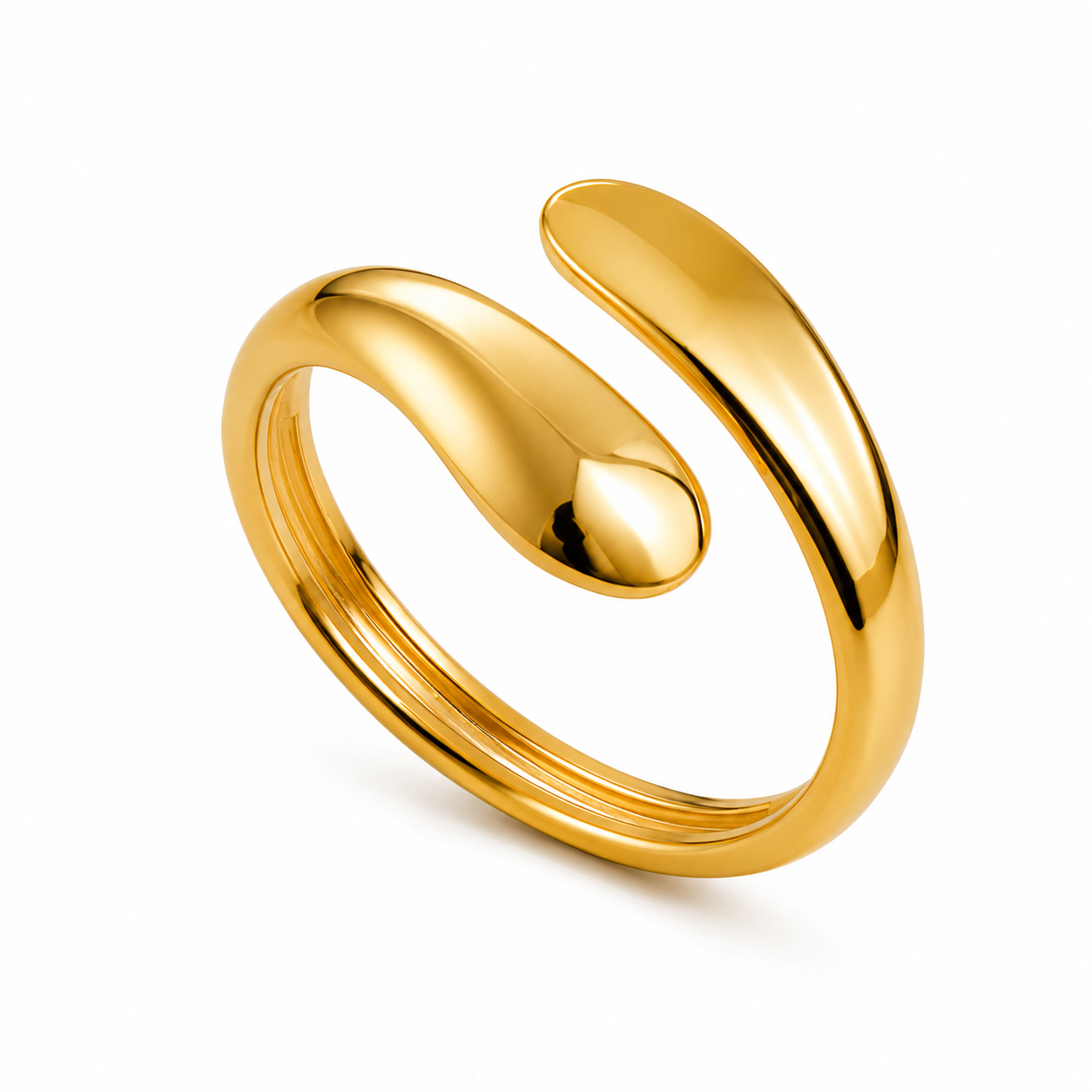 Trendy Embrace Flexi Size Ring | 18K PVD Gold Plated- For Women | Includes: Ring