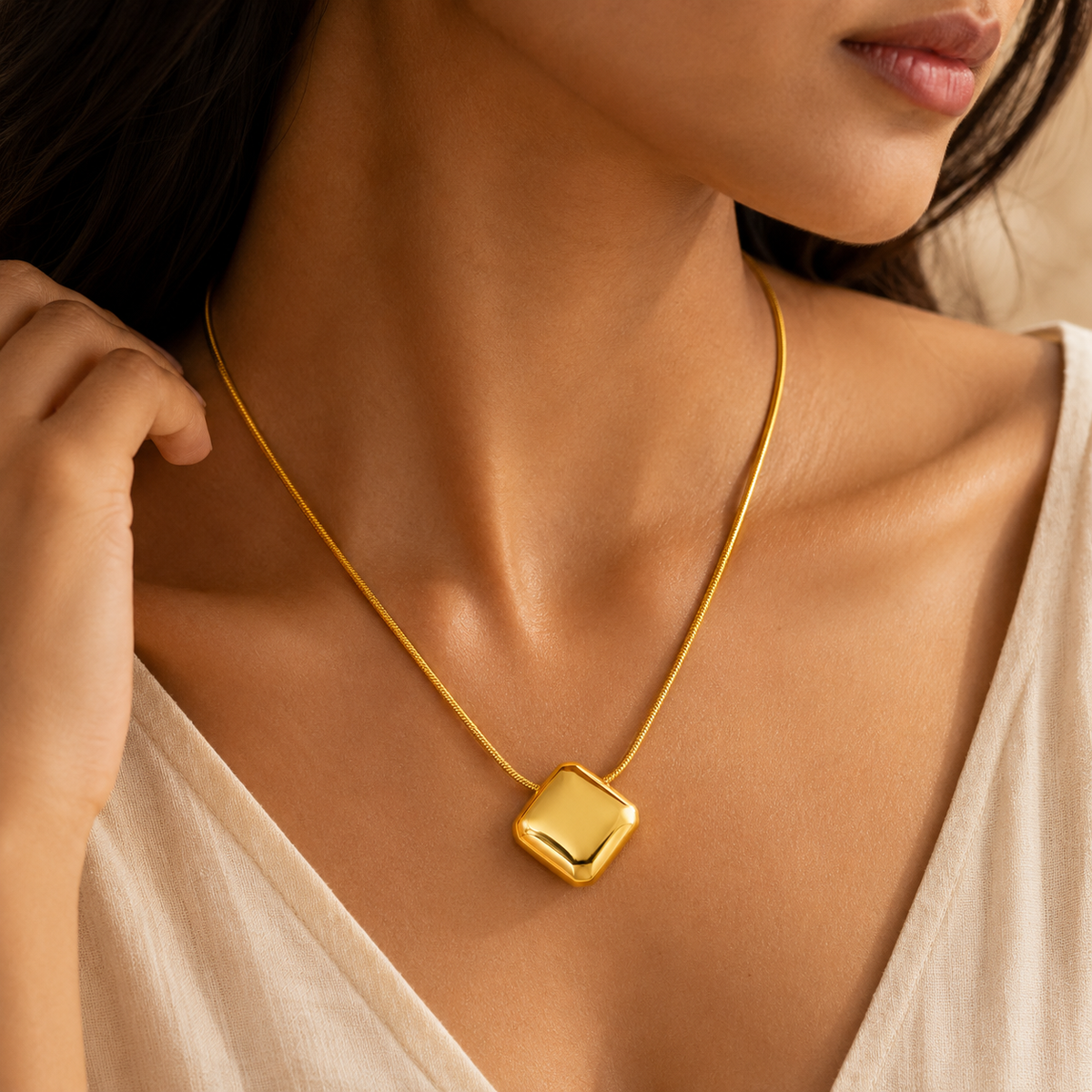 Forma SOFT DIAMOND-SHAPE Necklace | Gold-Tone - For Women | Includes: Necklace