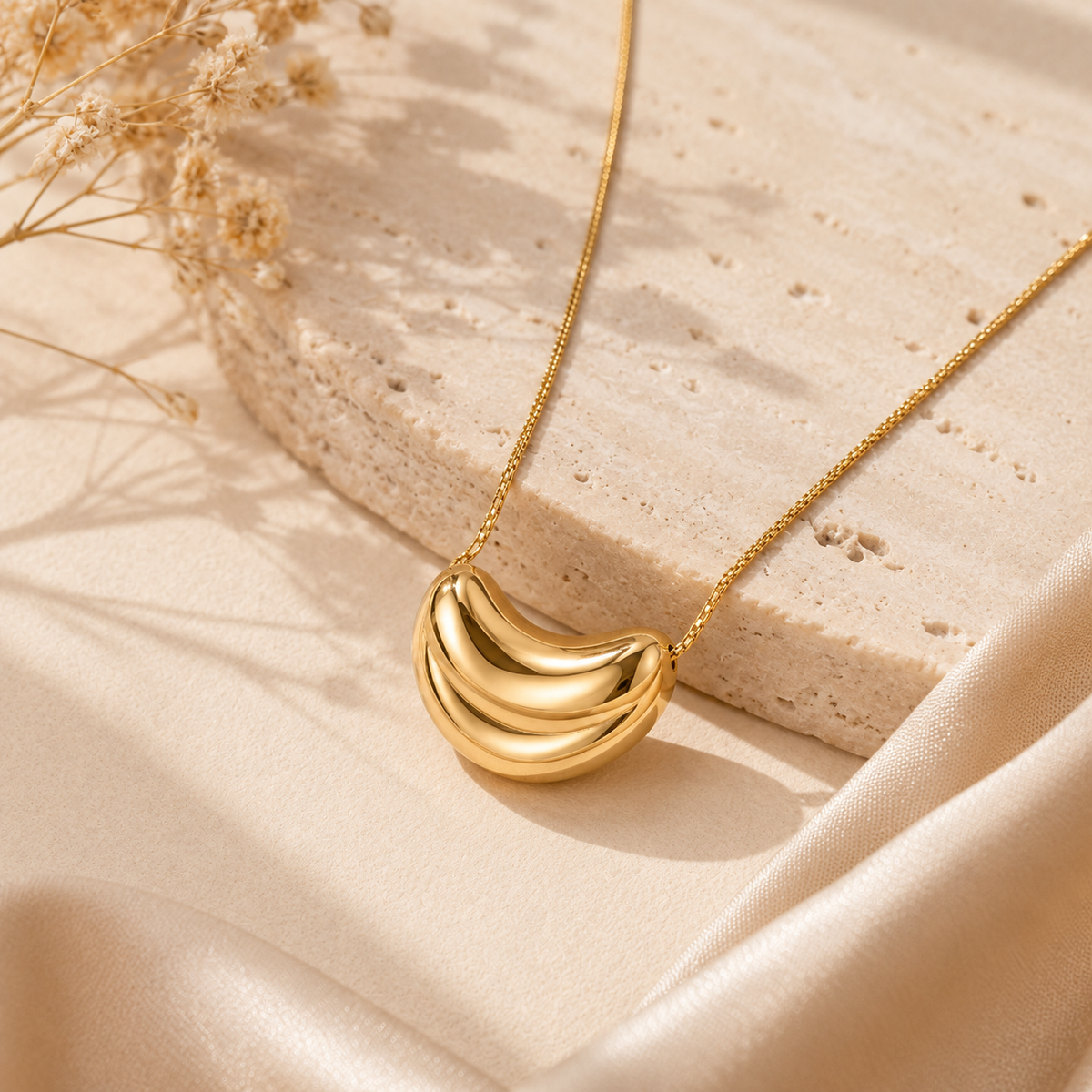 Muse SCULPTED CRESCENT Necklace | Gold-Tone - For Women | Includes: Necklace