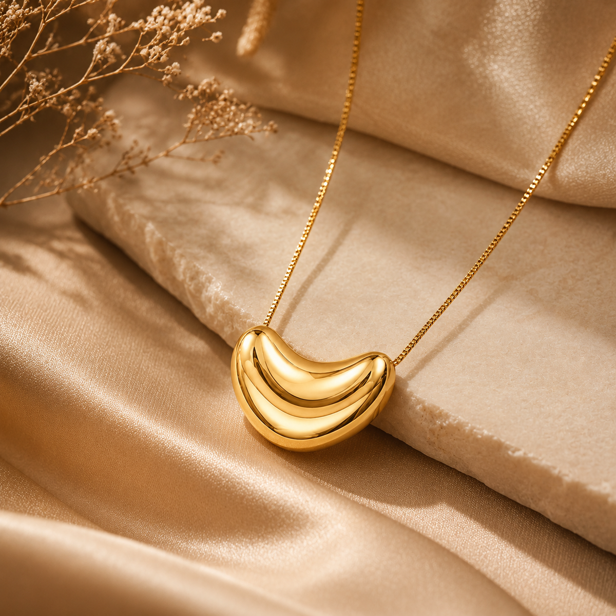 Muse SCULPTED CRESCENT Necklace | Gold-Tone - For Women | Includes: Necklace