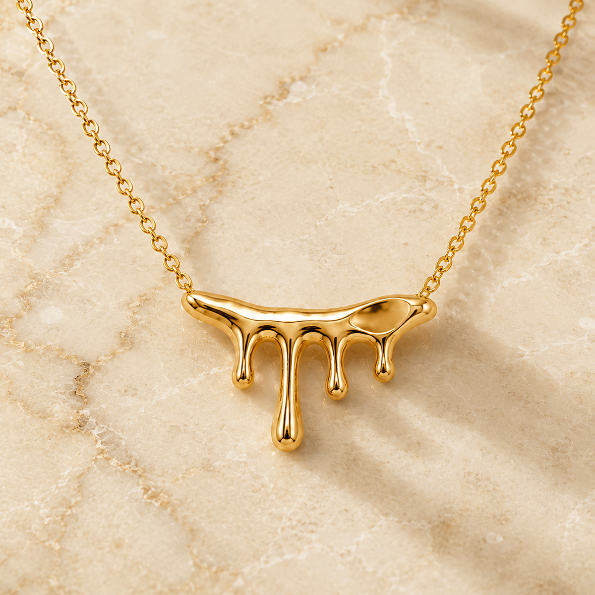 Molten DRIP Necklace | Gold-Tone - For Women | Includes: Necklace