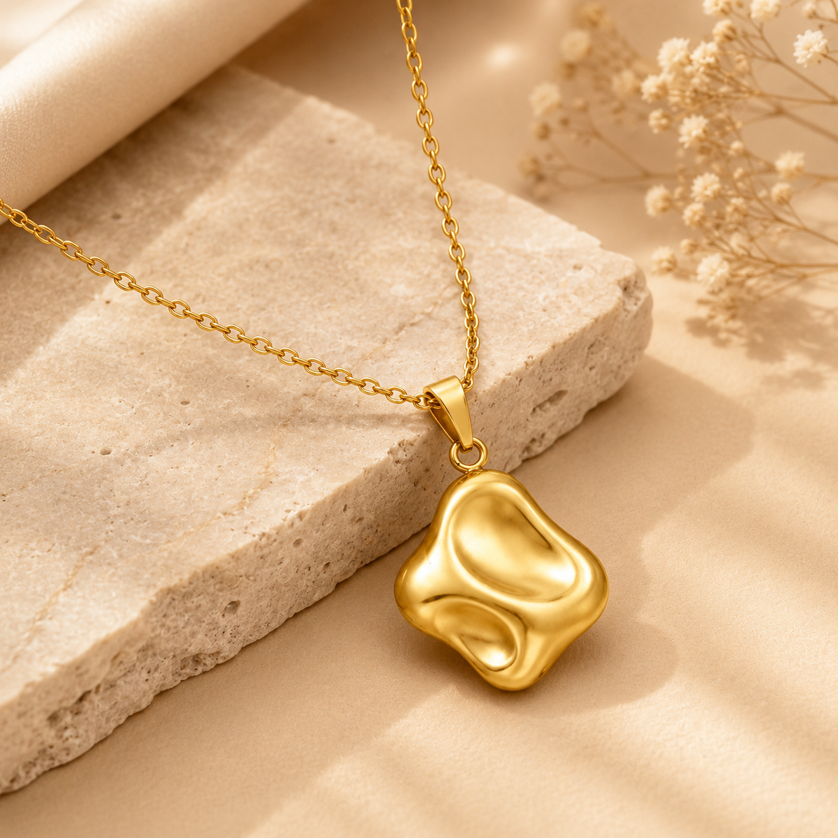 Ripple ORGANIC PENDANT Necklace | Gold-Tone - For Women | Includes: Necklace