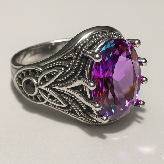 Classic Vintage Ring | Zircon - For Men | Includes: Ring