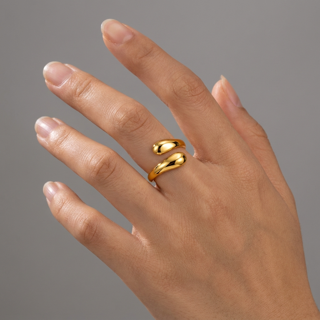 Trendy Embrace Flexi Size Ring | 18K PVD Gold Plated- For Women | Includes: Ring