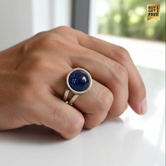 Confidence Adjustable Ring | Blue Sandstone - For Unisex | Includes: Ring