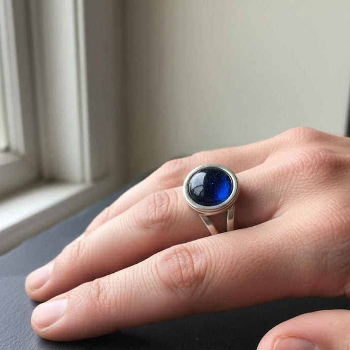 Confidence Adjustable Ring | Blue Sandstone - | Includes: Ring
