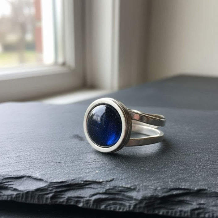 Confidence Adjustable Ring | Blue Sandstone - | Includes: Ring