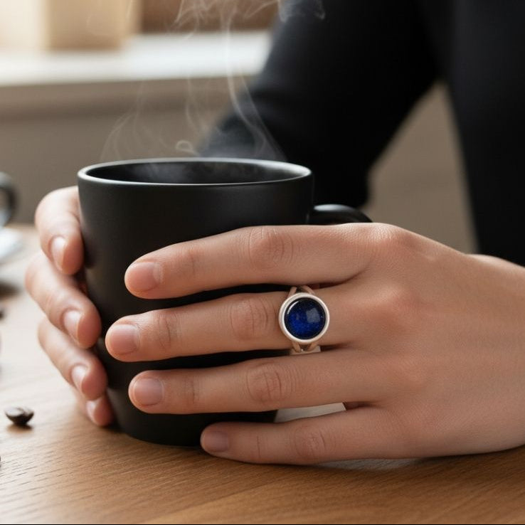 Confidence Adjustable Ring | Blue Sandstone - | Includes: Ring