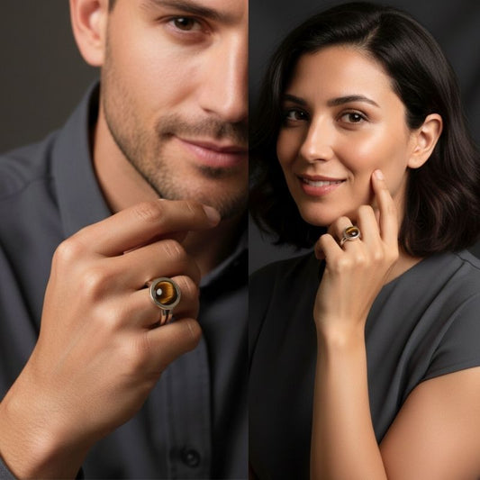 Courage Adjustable Ring | Tiger Eye - For Unisex | Includes: Ring
