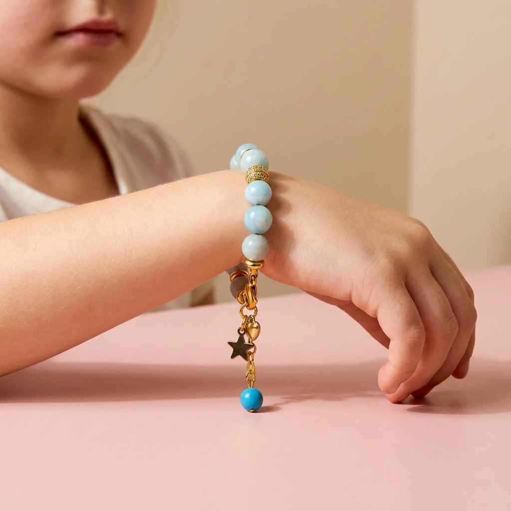 Soothing Amazonite Bracelet | Amazonite - For Kids Girls | Includes: Bracelet