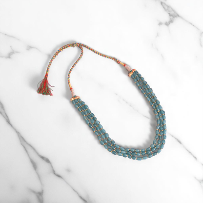 Blue Mirage Layred Necklace | Blue Agate Stone - For Women | Includes: Necklace